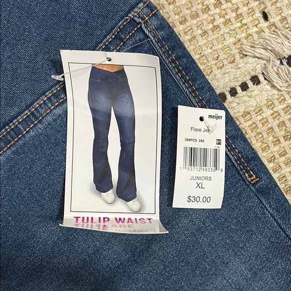 Vanilla Star Blue Flare Wide Leg Jeans - Picture 5 of 6